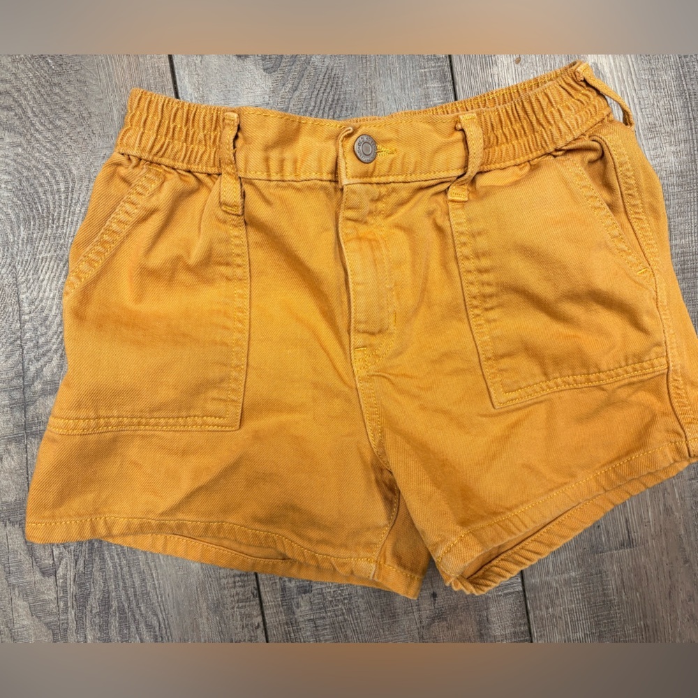 Old Navy Girls size 12Y Mustard Yellow Cotton Shorts